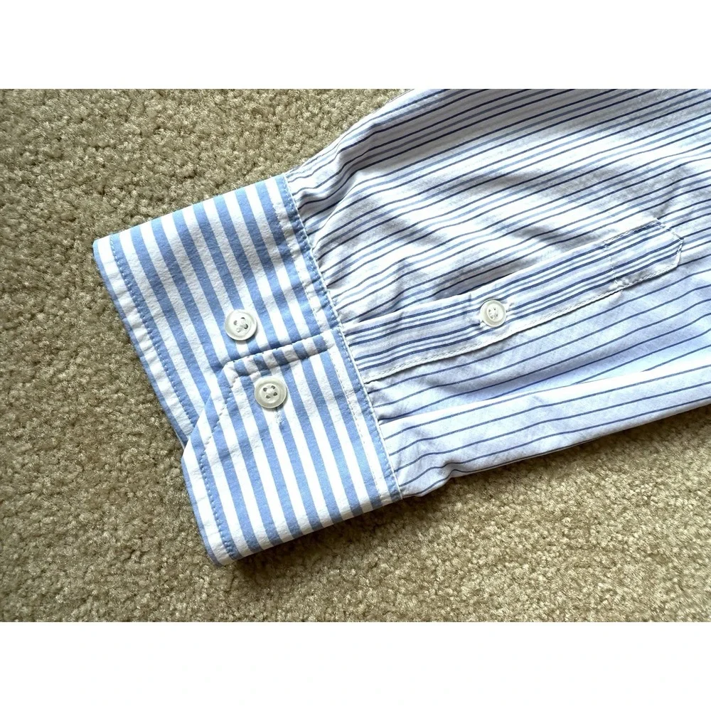 Tommy Bahama Shirt Mens Large Blue‎ Siesta Key Performance Marlin Stretch